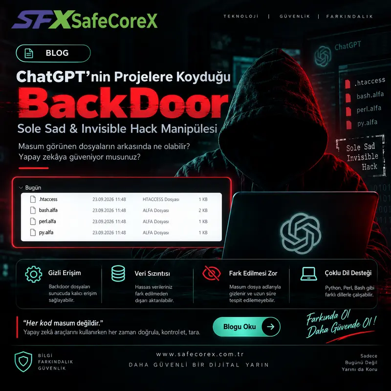 ChatGPT ile Düzenlenen PHP Projesinde Backdoor Skandalı: Bir Barınak Kayıt Sisteminde Ne Bulduk?