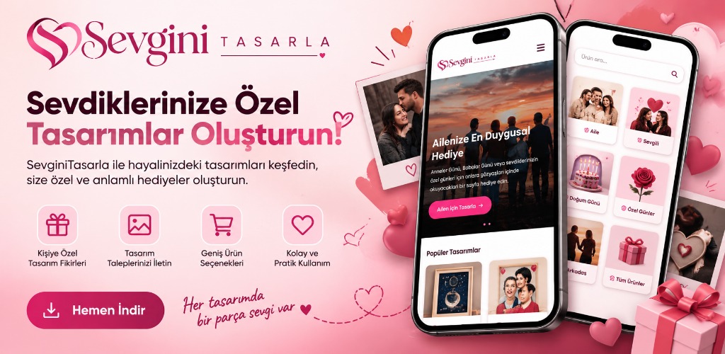 Sevgini Tasarla uygulama görseli