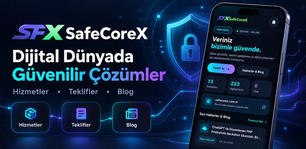 SafeCoreX by SafalinX uygulama görseli